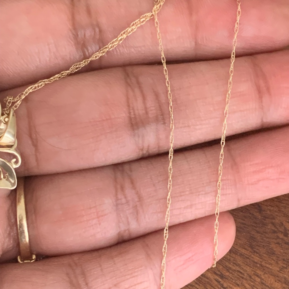 10k Gold Dainty Rope Chain - Picture 2 of 3